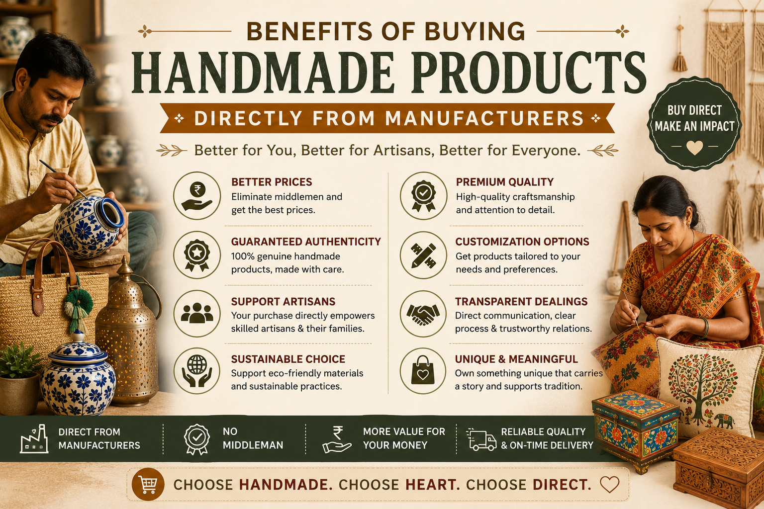 Buy handmade products directly from manufacturers